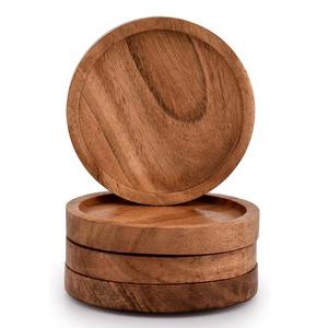 Vente en gros de sous-verres en liège sous-verres en bois légers imperméables conviennent aux tables à café et à thé sous-verres de plantes médaillées - Product Image 3