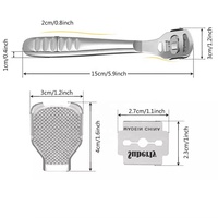 Soins des pieds pédicure callosités rasoir peau dure lame raboteuse de pieds rasoir en acier inoxydable pour pieds grattoir de pieds outils de pédicure