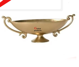 ชามเสิร์ฟอาหารสำหรับร้านอาหารโรงแรมและบาร์ทำจากโลหะสำเร็จรูปสีทองทรงกลมสำหรับตกแต่งโต๊ะ - Product Image 1