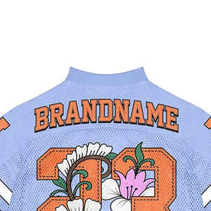 Camiseta de fútbol americano de alta calidad con técnicas impresas de manga corta, uniforme personalizado de número de nombre transpirable y cosido - Product Image 6