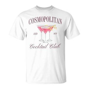 T-Shirt di Lusso per Addio al Nubilato con Stampa Cosmopolitan Cocktail Club Girl - T-Shirt Promozionale Premium - Product Image 1