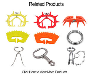 Ensemble d'instruments vétérinaires anti-sucette en acier inoxydable pour l'élevage du bétail, anneaux de nez pour veaux, épiers de sevrage, prix abordable - Product Image 2