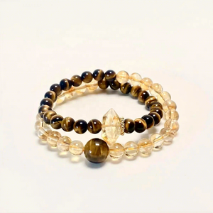 Bracelet en perles hexagonales à double cercle en cristal naturel et strass, protection contre la pauvreté, cadeau, vente en gros, OEM personnalisé - Product Image 1