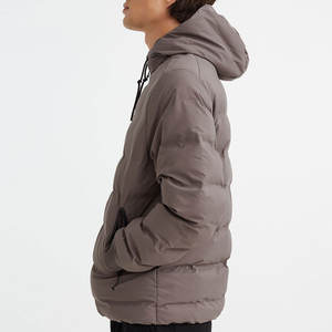 Veste matelassée personnalisée pour homme, brodée, imperméable, écologique, col montant, manteau d'hiver, capuche, parka d'extérieur standard isolée - Product Image 5