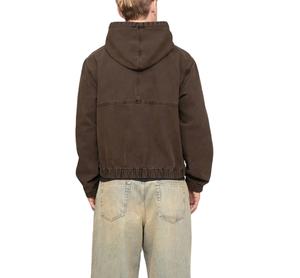 แจ็กเก็ตแบบขนแกะสำหรับผู้ชายผ้าฝ้ายเดนิมระบายอากาศได้ดีมีฮู้ดสำหรับฤดูหนาวโลโก้ออกแบบได้ตามต้องการ - Product Image 2