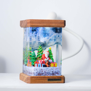 Lámpara de Resina Epoxi Personalizada, Lámpara de Resina Epoxi, Lámpara de Arte de Madera y Resina, Lámpara de Noche Personalizada, Regalo Hecho a Mano, Halloween - Product Image 1