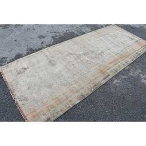 Tapis Vintage en Laine Turque Beige de 39X92 pieds, Tissage Plat, Design Patchwork pour Décoration de Salon, Largeur 4m pour Adolescents - Product Image 2