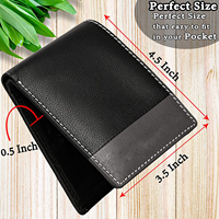 Portefeuille en cuir véritable de qualité supérieure, vintage, luxueux, pour homme, design élégant, protection RFID, fin, imperméable, rayé, fait main