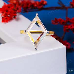 Anillo de cometa cultivado en laboratorio con rombos de 3,00 quilates de oro de 18 quilates, regalos de boda de aniversario para mujer, joyería, exportaciones de diamantes - Product Image 1