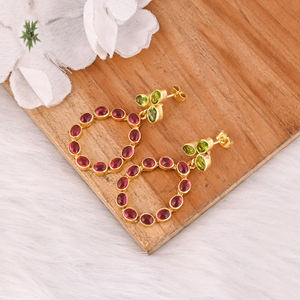 Women's Drop <b>Earring</b> Natural <b>Tourmaline</b> Peridot Gemstone Women's Stud <b>Earrings</b> Gold Plated Jewelry 925 Sterling Silver <b>Earrings</b> - Product Image 4