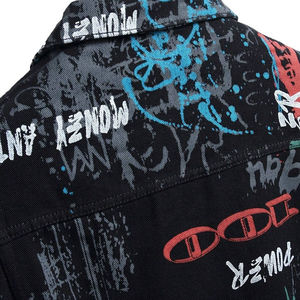 Veste en jean sur mesure OEM, dernier design, lavage en coton, coupe ajustée, manches longues, denim, homme, streetwear, printemps - Product Image 3