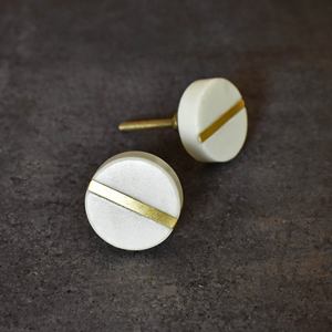 Poignée de tiroir élégante de couleur blanche, quincaillerie décorative pour meubles, design minimaliste moderne, vente en gros - Product Image 1