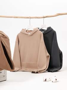 Sweats à capuche doublés en molleton de coton 350 g/m² de haute qualité, sans ficelle, fournis par le fabricant - Product Image 4