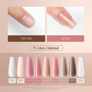 GULAURI Gel Costruttore Autolivellante HEMA TPO-Free Jelly <span class=keywords><strong>Nude</strong></span> per Ricostruzione Unghie, Kit Gel per Estensioni Unghie per Nail Art - Product Image 3