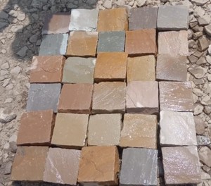 Dyb ngoài trời Vườn con đường pavers Nhiều Màu sa thạch đá sỏi đá đường lái xe lát đá chia bề mặt Slate cảnh quan - Product Image 3