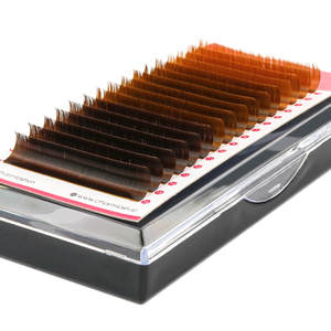 Bandejas para extensiones de pestañas, color marrón oscuro, 0,03 colores, suave, visón de imitación, fibra vegana, Etiqueta Privada, OEM - Product Image 3
