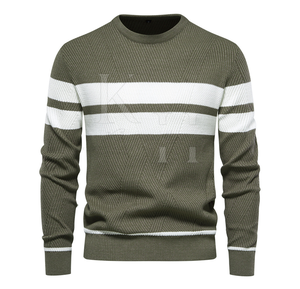 Jersey de mezcla de lana cálido para hombre con estilo, prendas de punto de invierno transpirables con marca OEM frontal para pedidos a granel - Product Image 6