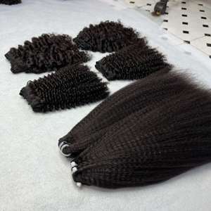 Extensiones de cabello rizado birmano crudo precio al por mayor 100% cabello humano alineado con cutícula cruda de Vietnam - Product Image 3