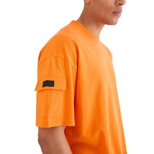 Camiseta de Manga Corta con Cuello Redondo y Diseño de Bolsillos, Corte Regular, Talla Grande, Estilo Urbano, Conjunto de Dos Piezas para Hombre, Verano, Formal, Terry - Product Image 4