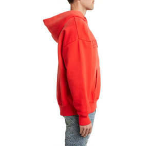 Street สวมเสื้อสวมหัวผู้ชาย Hoodie ธรรมดาสีทึบผู้ชาย Hoodie คุณภาพดีที่สุดผู้ชายกรดล้าง Hoodies - Product Image 3