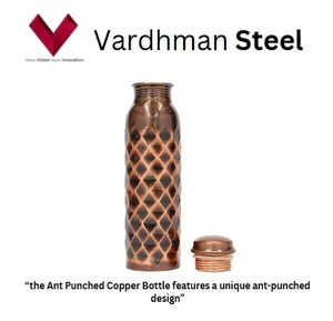 Botella de Cobre con Logotipo Personalizado de 330 g, Botella de Plástico Única de 1 Litro con Diseño Tradicional de Hormigas Grabadas - Product Image 2