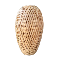 Lustre suspendu en rotin tressé et bambou, fabrication vietnamienne, style panier, motif floral classique, pour décoration de fêtes, chambre et salle à manger