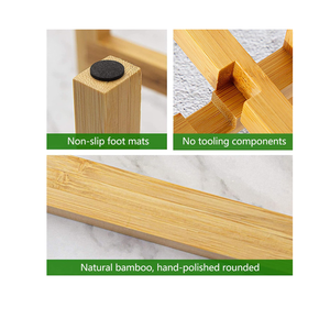 Support de pot de fleur de démontage, ensemble de 3 pièces pour patio, jardin, coin, balcon meubles en bois écologiques fabriqués au Vietnam - Product Image 4