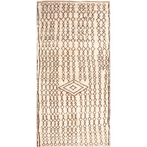 Zuri Ivory Wool <b>Rugs</b> Hand Knotted Geometric Pattern Living Room Carpet for Entryway Hallway or Teen's <b>Space</b>-Paem-649 - Product Image 1