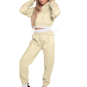 New Arrival Low MOQ Women <b>Crop</b> <b>Top</b> Tracksuit High Quality Latest Design Women <b>Crop</b> <b>Top</b> Tracksuit - Product Image 3