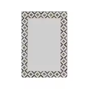 Modern Luxury <b>Round</b> Bone Inlay <b>Wall</b> <b>Mirror</b> Frame Interior Home Decor by crescent crafts - Product Image 5