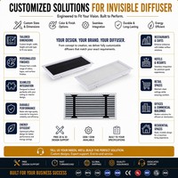 Diffuseur linéaire encastré invisible sans cadre - Sortie de ventilation HVAC sans bordure