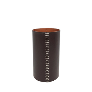 Juego de 2 floreros redondos de hierro y cuero, florero de tamaño pequeño de Color dorado y negro, decoración de boda para el hogar - Product Image 5