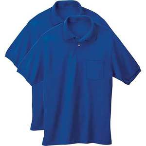 Polo à manches courtes en coton uni bleu pour homme, grande taille, respirant, séchage rapide, performance sportive, décontracté, jersey - Product Image 2