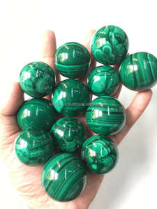 Vente en gros de haute qualité sculptée à la main Malachite sphère cristal naturel décoration pour Reiki guérison Feng Shui vente chaude pierre précieuse - Product Image 3