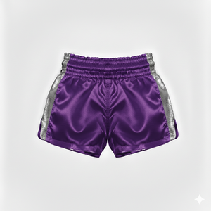 Pantalones Cortos de Muay Thai de Estilo Tradicional de Alta Calidad, Auténticos con Logotipo Bordado en Dos Tonos, Elegantes Pantalones Cortos de Muay Thai - Product Image 6
