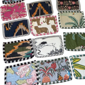 Eclectic Pattern Quilted Coin <b>Pouches</b> - Sustainable & Unique Everyday Carry - Product Image 1