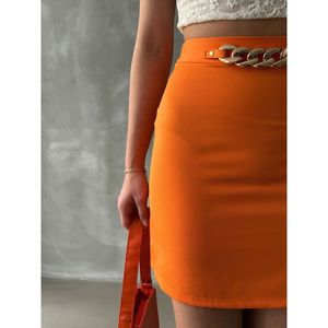 Faldas hasta la rodilla para mujer con cinturilla de cadena, producto al por mayor - Product Image 6