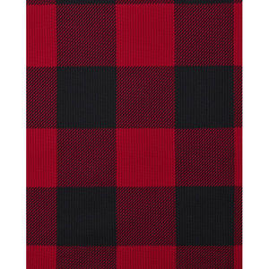 Pijama de algodón a cuadros de búfalo rojo para adultos, conjunto de Bata térmica familiar a juego, cintura elástica, cierre de cordón para ropa de casa para mujer - Product Image 5