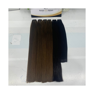 Vendeur de cheveux vietnamiens bruts Super doublement étirés Extensions de cheveux humains vierges droits à cuticule alignée Faisceaux de cheveux naturels - Product Image 1