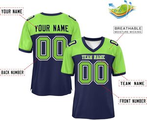 Camisetas de fútbol americano Logotipo personalizado Secado rápido Transpirable Malla de poliéster Sublimación Streetwear Ropa deportiva para Urban Plus Size - Product Image 2