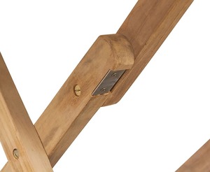 Table ronde pliante en teck massif - 1m, imperméable, durable, résistante aux UV, empilable, pour utilisation en extérieur dans les restaurants et les hôtels - Product Image 4