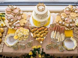 Lot de 8 supports à gâteaux dorés pour gâteaux piédestal Dessert présentoir à cupcakes à plusieurs niveaux plateau de bonbons aux fruits décorations de fête - Product Image 5