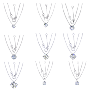 Collier en or plaqué diamant de laboratoire de qualité supérieure, taille brillant, 1,02 carats, certifié IGI, chaîne en câble, cadeau pour femme, fête - Product Image 3