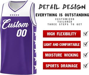 Vente en gros maillot de basket-ball réversible personnalisé uniforme d'équipe sportive respirant à séchage rapide conception imprimée compatible avec la saison estivale - Product Image 2