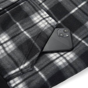 เสื้อฮู้ดผ้าฟลีซสำหรับผู้ชายผ้าโพลีเอสเตอร์/ ผ้าฝ้ายธรรมดาทรงโอเวอร์ไซส์ดีไซน์แบบกำหนดเองสำหรับฤดูหนาว - Product Image 4