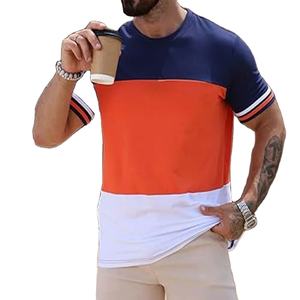 Nuevas camisetas casuales para hombre, camisetas de verano a la moda de manga corta con cuello redondo, estampadas a color, de poliéster y algodón para hombre - Product Image 6