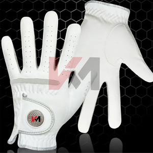 Cabretta ถุงมือกอล์ฟหนังแท้สำหรับทุกเพศถุงมือหนังสังเคราะห์สำหรับเล่นกีฬาโปโลมือซ้ายไม่ลื่นพิมพ์โลโก้ได้ตามต้องการ - Product Image 1