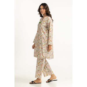 ชุดเซ็ต IUSTTS-2110 ลำลองสำหรับฤดูใบไม้ผลิ/ฤดูร้อน ชุดเครป 2 ชิ้น ไซส์ XS ลายพิมพ์ดอกไม้ - Product Image 1