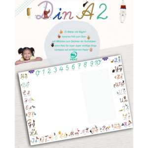 Bloc-notes d'écriture cursive ABC avec feuilles détachables, produit en papier - Product Image 1