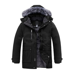 Abrigo de invierno grande y alto Chaqueta acolchada larga cálida con aislamiento grueso Parka de nieve Prendas de abrigo con capucha extraíble - Product Image 1